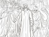 Judas Betrays Jesus with A Kiss Coloring Page Judas Betrays Jesus with A Kiss Coloring Page