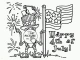 July 4th Coloring Pages Printable American Robot Fourth Of July Coloring Page for Kids