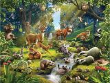 Jungle Adventure Wall Mural Fototapete Kinderzimmer Waldtiere