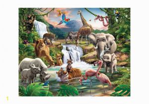 Jungle Adventure Wall Mural Walltastic Jungle Adventure Mural 8ft X 10ft In 2019