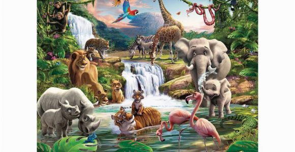 Jungle Adventure Wall Mural Walltastic Jungle Adventure Mural 8ft X 10ft In 2019