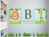 Jungle Animal Wall Murals Safari Nursery Wall Art Safari Nursery Decor Boy Nursery