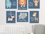 Jungle Animal Wall Murals Zoo Animal Nursery Wall Art Zoo Animal Prints Canvas