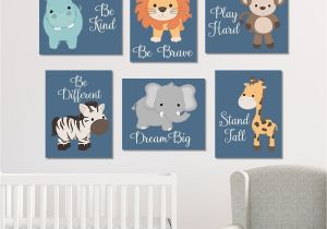 Jungle Animal Wall Murals Zoo Animal Nursery Wall Art Zoo Animal Prints Canvas