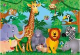 Jungle Animals Wall Mural Kids Jungle Mural