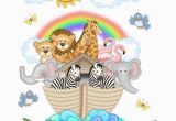 Jungle Animals Wall Mural Noahs Ark Mural Wall Art Decal Safari Jungle Animal Nursery