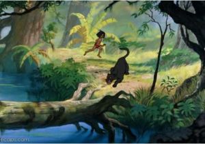 Jungle Book Mural Jungle Background Art for the 1967 Movie Illustrations