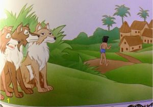 Jungle Book Mural the Jungle Book Mowgli Says Goodbye to His Wolf Brothers and Go to