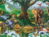 Jungle Book Wall Mural Nature S Harmony Jungle Animals Wallpaper Mural