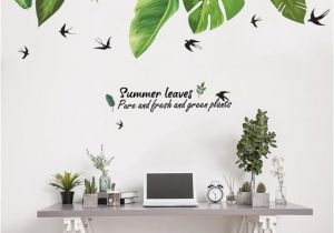 Jungle Dreams Wall Mural Home Tropical Jungle Green Leaves Wall Sticker Decoration Living