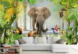 Jungle Mural for Children S Room Beibehang Custom Wallpaper 3d Cartoon Children S Room Murals 3d