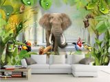 Jungle Mural for Children S Room Beibehang Custom Wallpaper 3d Cartoon Children S Room Murals 3d