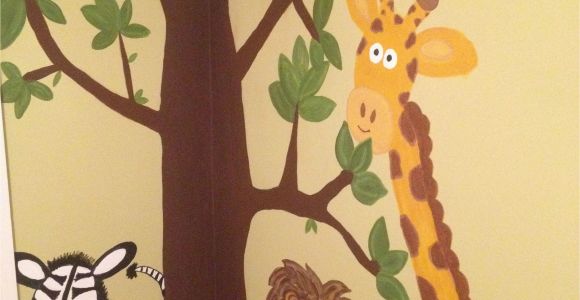 Jungle Mural for Nursery Jungle Wall Mural Hand Painted =]