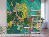 Jungle Mural Wall Hanging Maximalist Boho Jungle Wall Mural by Elliottdesignfactory