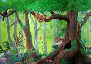 Jungle Mural Wall Hanging Rainforest Mural by Kchan27 On Deviantart