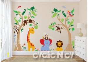 Jungle Safari Wall Mural Jungle Safari Wall Decals Baby Wall Decals Nursery Wall Decals Kids Wall Decals Children Wall Decals Pljn040