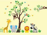 Jungle Safari Wall Mural Nursery Wall Decal Safari Nursery theme Jungle Nursery