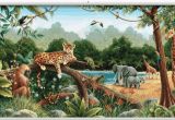 Jungle Scene Wall Mural Rainforest Minute Mural