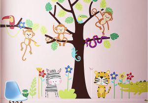 Jungle theme Wall Murals Children S Tropical Jungle Wall Sticker Set by Parkins Interiors