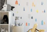 Jungle theme Wall Murals nordic Style forest Tree Color Wall Decals Woodland Tree Vinyl Art