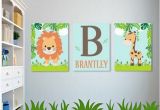 Jungle themed Nursery Wall Murals Safari Nursery Wall Art Safari Nursery Decor Boy Nursery