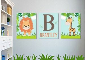 Jungle themed Nursery Wall Murals Safari Nursery Wall Art Safari Nursery Decor Boy Nursery