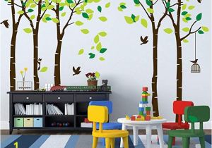 Jungle Wall Mural for Nursery Anber Giant Jungle Tree Wall Decal Removable Vinyl Mural Art Wall