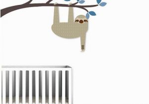 Jungle Wall Murals Nursery Sloth On Branch Wall Decals Wall Decals Nursery Jungle