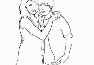 Justin Bieber and Selena Gomez Coloring Pages Selena Gomez Drawing Step by Step at Getdrawings