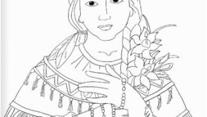 Kateri Tekakwitha Coloring Page Saint Kateri Tekakwitha Catholic Coloring Page Feast Day is July