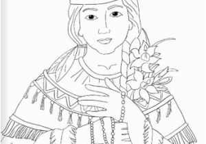 Kateri Tekakwitha Coloring Page Saint Kateri Tekakwitha Catholic Coloring Page Feast Day is July