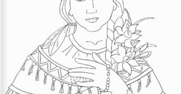 Kateri Tekakwitha Coloring Page Saint Kateri Tekakwitha Catholic Coloring Page Feast Day is July