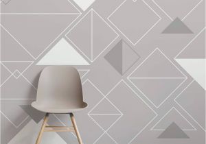 Kelly Hoppen Wall Mural Classic Grey Triangle Wall Mural
