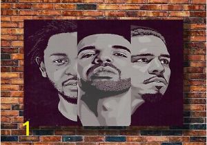 Kendrick Lamar Wall Mural Art J Cole Drake Kendrick Lamar Damn Silk Art Poster Y1323