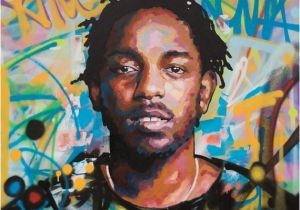 Kendrick Lamar Wall Mural Kendrick Lamar King Kunta Background original Painting 40" 52" Art Street Music Rap Portrait Abstract Graffiti Richard Day