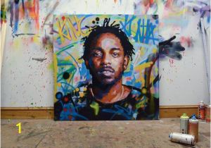 Kendrick Lamar Wall Mural Kendrick Lamar King Kunta Background original Painting 40" 52" Art Street Music Rap Portrait Abstract Graffiti Richard Day