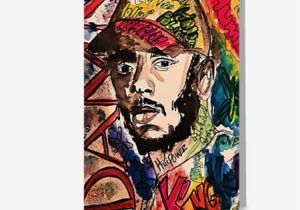 Kendrick Lamar Wall Mural Lamar Rapper Rap Legend Od Lyrics Album songs Damn Hophop Music Fan Art Drawing Painting Colourful Colorful Shirt Print Poster
