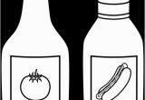 Ketchup Bottle Coloring Page Collection Of Bottle Coloring Pages