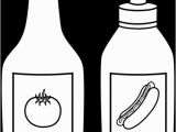 Ketchup Bottle Coloring Page Collection Of Bottle Coloring Pages