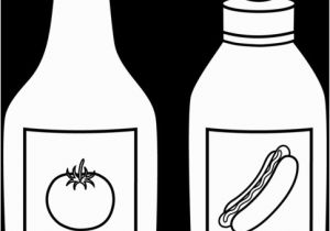 Ketchup Bottle Coloring Page Collection Of Bottle Coloring Pages
