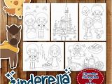 Kids Coloring Pages for Restaurants Instant Digital Download Cinderella Princess theme Coloring Pages In Jpeg and Pdf Files Printable for Childrens Kids Coloring Activity