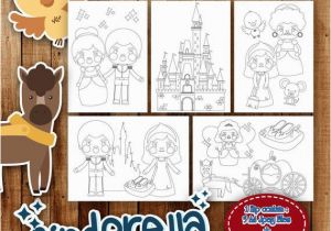 Kids Coloring Pages for Restaurants Instant Digital Download Cinderella Princess theme Coloring Pages In Jpeg and Pdf Files Printable for Childrens Kids Coloring Activity