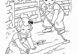 Kids Doing Chores Coloring Pages Farm Page to Print and Color 006 Actividades De Abril