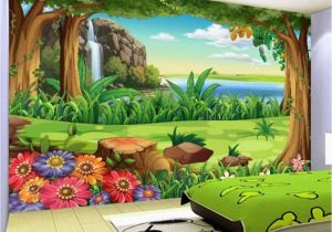 Kids forest Wall Mural Amazon 3d Wallpaper Children Cartoon forest Landscape