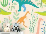 Kids Wall Mural Wallpaper Dinosaurs In 2019