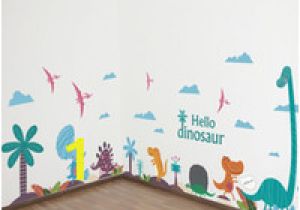 Kids Wall Murals Uk Hello Dinosaur Wall Art Decals Diy Nursery and Kids Room Wall Art Stickers Cartoon Animals Murals Home Decor