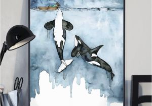 Killer Whale Wall Murals Killer Whale and Girl Whale Poster
