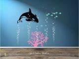 Killer Whale Wall Murals orca Decal Killer Whale Wall Decal Ocean Wall Art orca Wall Decal Bubble Wall Decal Nautical theme Ocean Underwater Wall Boys Room Decal