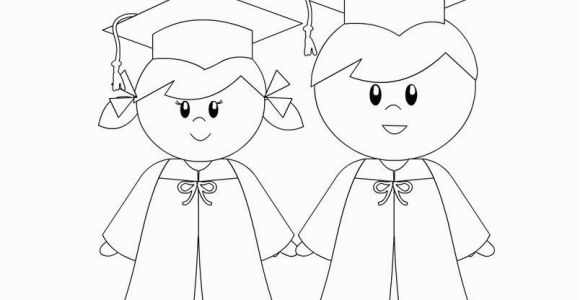 Kindergarten Graduation Coloring Page Kindergarten Graduation Coloring Page for Preschool