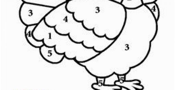 Kindergarten Thanksgiving Coloring Pages Color by Number Thanksgiving Turkey